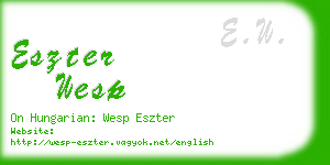 eszter wesp business card